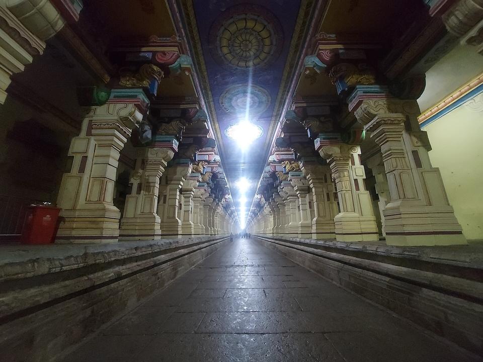 Corridor of the Ramanathaswamy Temple at Rameswaram